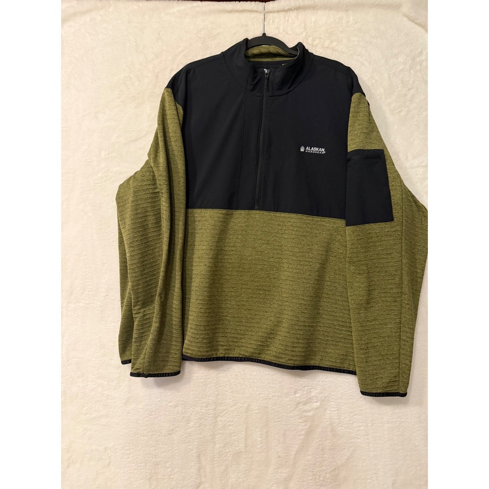 Alaskan Hardgear Duluth Trading Co Mens 3XL Quarter Zip Fleece Pullover Green